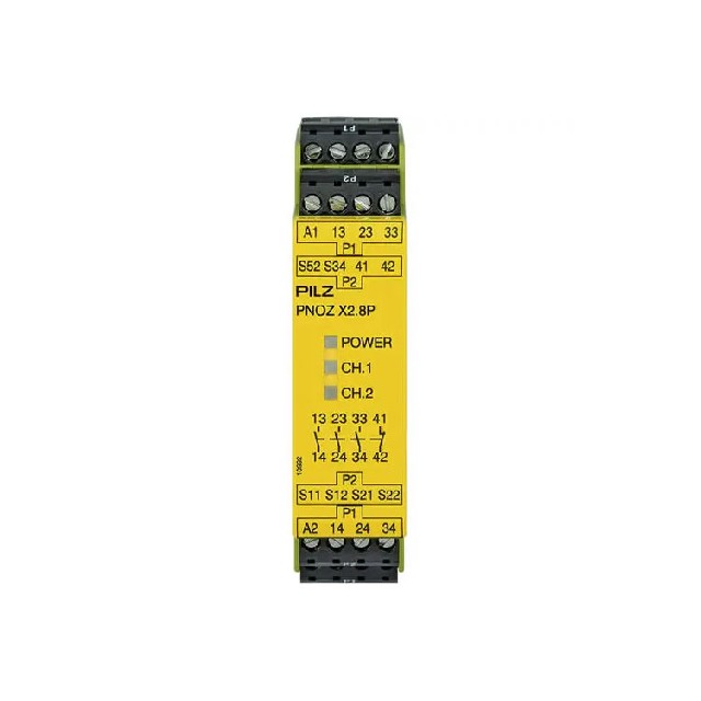 德國PILZ PNOZ X2.8P緊急制動安全監控繼電器
